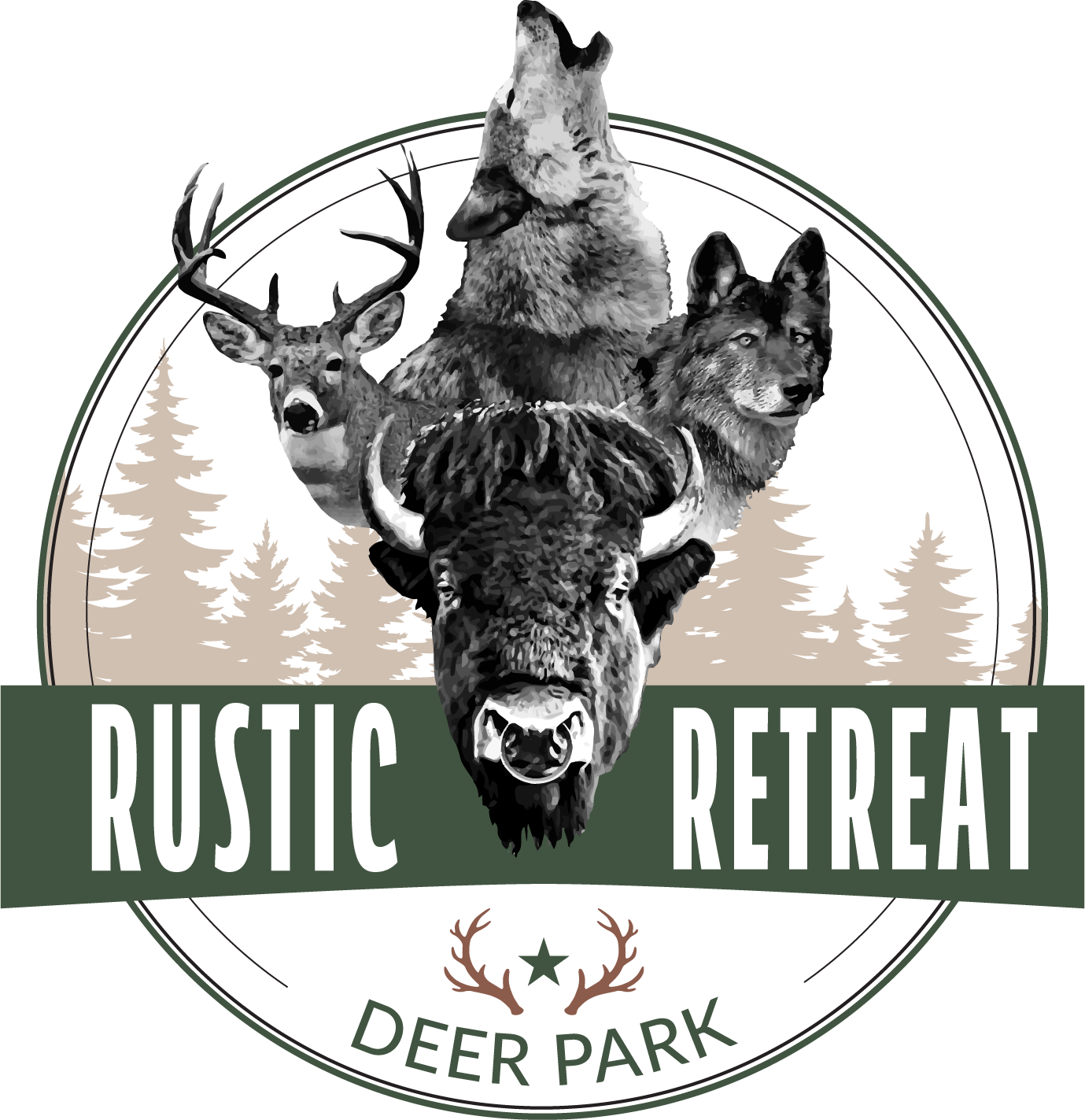 Rustic retreat logo