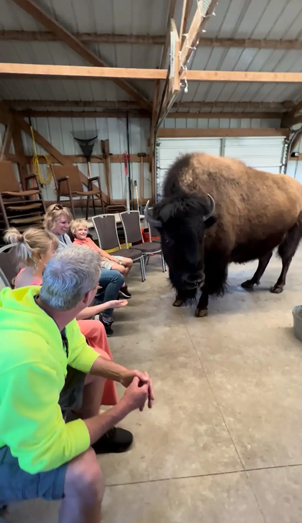 Benny greeting patrons on a tour